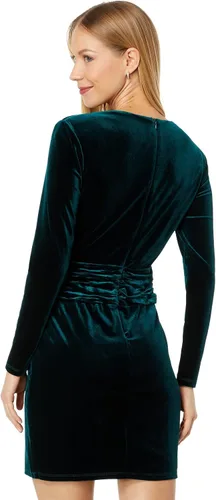 Vista 2 de Donna Morgan Vestido de terciopelo con cintura torcida para mujer