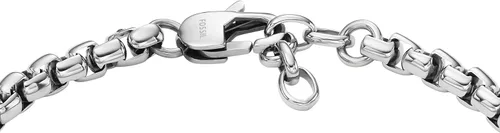 Vista 3 de Fossil - Pulsera de identificación de acero inoxidable chapado para hombre, de regalo personalizada, grabable