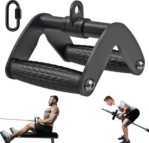 Vista 15 de SELEWARE Accesorios de máquinas de cable de barra recta giratoria para gimnasio, barra de tracción barra de presión con mango de goma