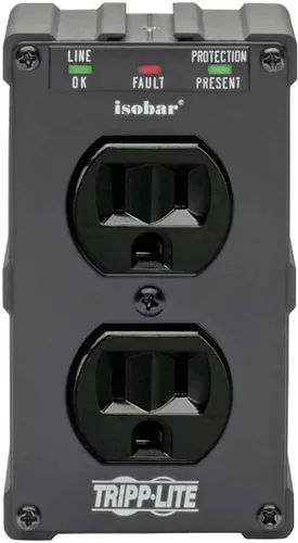 Vista 6 de Tripp lite Isobar Barra protectora con salida de 8 contactos contra sobretensiones, con cable de 25 pies, enchufe de ángulo recto para diagnóstico