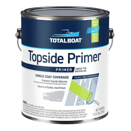 Vista 9 de TotalBoat Marine Topside - Imprimación de pintura para barco para fibra de vidrio y madera (gris, cuarto de galón)