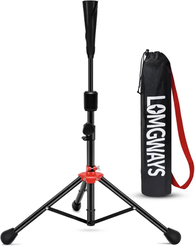 Vista 8 de FDLS Baseball Batting tee for Adults and Youth Teens, Portable Tripod Stand Base Tee Easy Adjustable Height 27 to 46 inches for Hitting Training