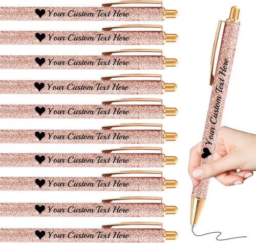 Vista 68 de Bolígrafos personalizados con purpurina con nombre a granel, 10 unidades, bolígrafos personalizados con punta de lápiz digital para mujeres y niñas