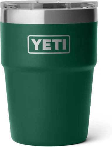 Vista 30 de YETI Rambler - Vaso apilable de 16 onzas, aislado al vacío, de acero inoxidable con tapa MagSlider Apilable