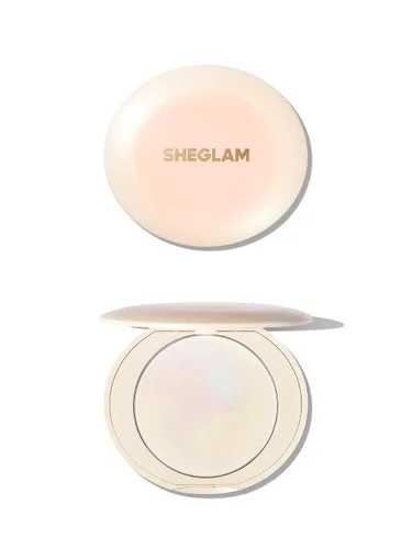 Vista 6 de SHEGLAM Magic Veil Setting Polvo de acabado prensado en polvo impermeable y control de aceite, ajuste hidratante y no secado-Alabastro