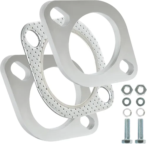 Vista 8 de Kit de Conexión de Brida de Escape de 2 Pernos de 2.25 Pulgadas/60mm, Anticorrosión, Incluye Brida de Escape y Junta de Escape con Tornillos
