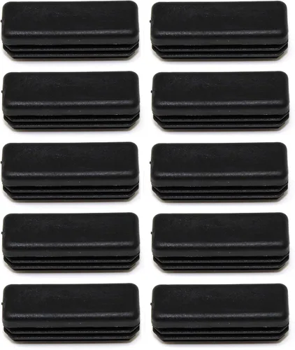 Vista 12 de Tapa rectangular negra de plástico de 1/2 x 1-1/2 pulgadas, tapón de acabado, tapa de extremo de tubo de tubo, universal para silla duradera (2)