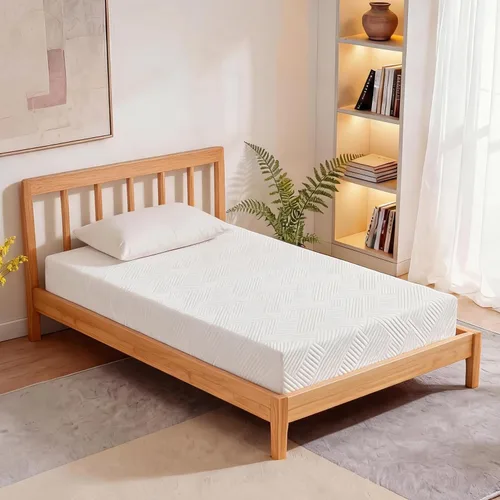 Vista 10 de Colchón tamaño Queen de 10 pulgadas, colchón de espuma viscoelástica de gel Blanco