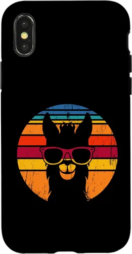Vista 5 de iPhone 12 mini disfraz de alpaca vintage con llama divertida, funda de llama para amantes de las llamas