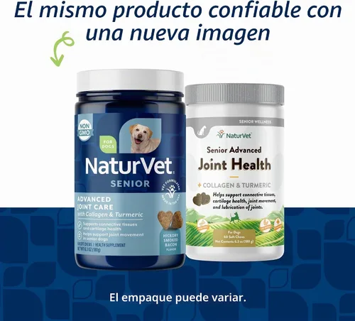 Vista 2 de NaturVet Suplemento avanzado para perros de salud articular - 60