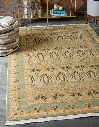 Vista 13 de Unique Loom Edinburgh Collection - Alfombra rectangular (2 pies x 3 pies 1 pulgada, rectangular, azul marino/bronceado)