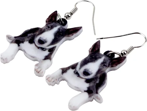 Vista 3 de NEWEI Aretes de acrílico para perros, lindos colgantes de moda, joyería de animales para mujeres, regalos