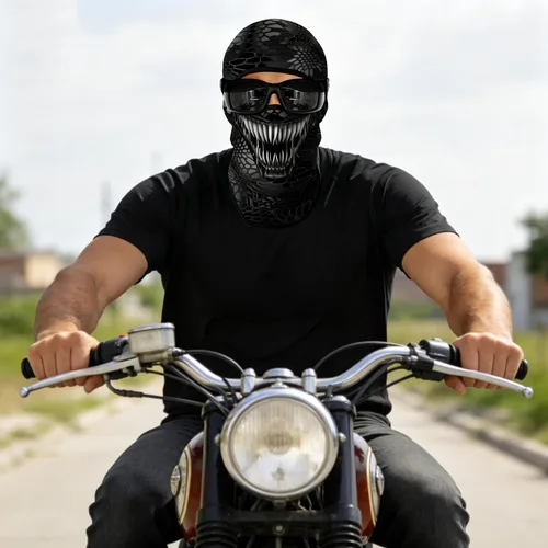 Vista 5 de Pasamontañas 3D, máscara de cara completa, resistente al viento, máscara de esquí con calavera táctica para motocicleta, ciclismo, Halloween 4