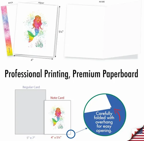 Vista 6 de The Best Card Company Juego de caja de tarjetas de felicitación en blanco de acuarela surtidas - Incluye 10 tarjetas + sobres, 10 diseños únicos