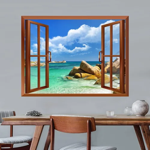 Vista 35 de wall26 Mural de pared extraíble de playa y mar tropical, 24 x 32 pulgadas
