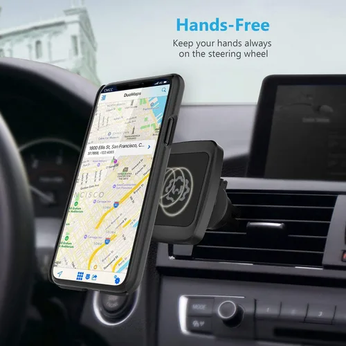 Vista 2 de Soporte magnético plano WizGear para el tablero del auto, para teléfonos celulares con tecnología de adhesión rápida.