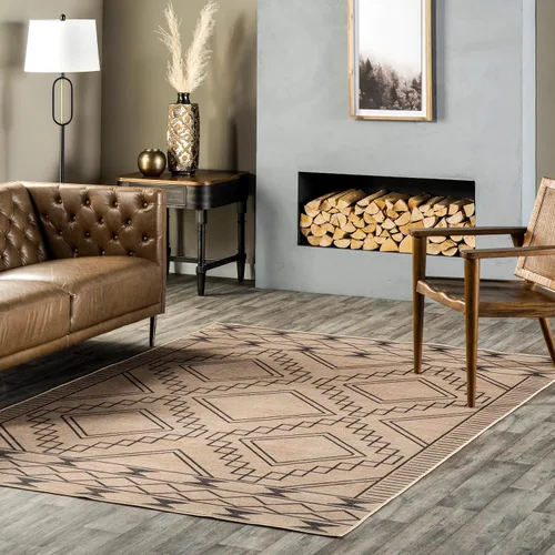 Vista 9 de nuLOOM Alfombra de Área Easy-Jute de 5' x 8', Lavable a Máquina, Antideslizante, para Sala de Estar, Dormitorio, Habitación de Niños, Guardería