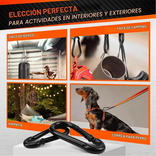 Vista 7 de PAMAZY 12 ganchos de resorte de 2 pulgadas, clip de gancho de utilidad, conector de cuerda resistente, ganchos de enlace rápido para interiores