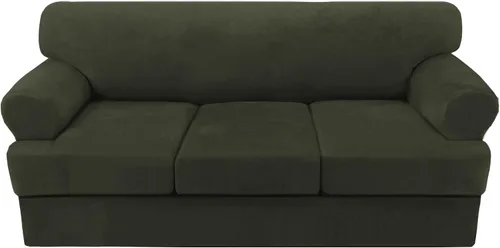 Vista 21 de H.VERSAILTEX Funda para sofá de 2 piezas, fundas para sillón con cojines en forma de T, funda para sofá de terciopelo grueso, protector de muebles