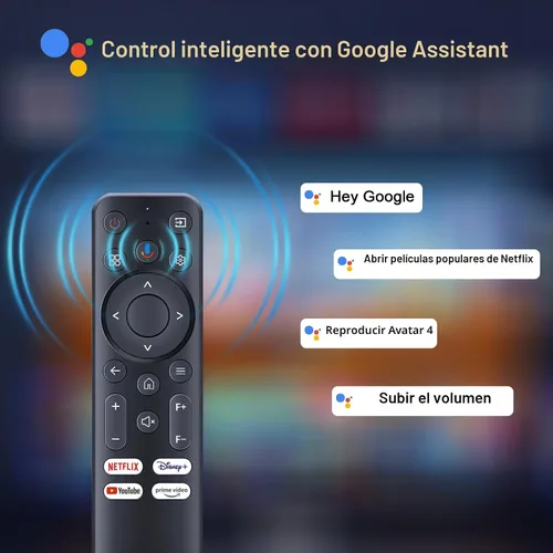 Vista 3 de [Usado] Proyector 4K con GoogIe TV, proyector Goiaey 2000 ANSI con WiFi y Bluetooth, aplicaciones oficiales integradas, GoogIe Voice, DoIby Audio