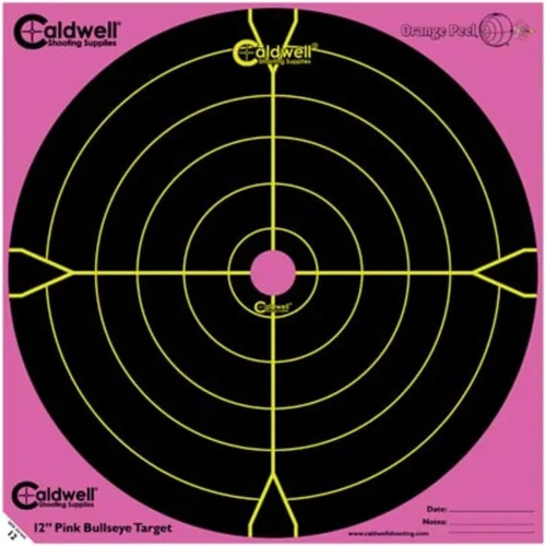 Vista 10 de Caldwell - Objetivos de diana de cáscara de naranja con material de escamas, adhesivo fuerte y varios tamaños para exteriores, rango, tiro y caza