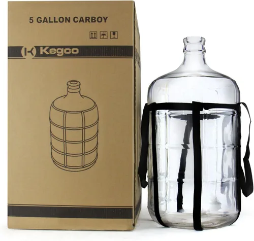 Vista 2 de Carboy de vidrio de 5 galones con Brew Hauler