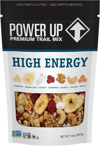 Vista 24 de Power Up Mega Omega Trail Mix Gourmet Nut - Bolsa de mezcla de frutos secos, 14 onzas