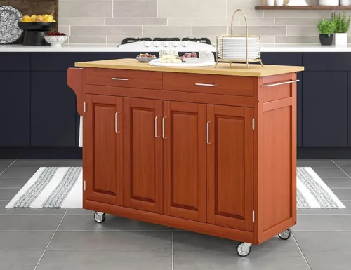 Vista 4 de Carrito gabinete de cocina, de Home Styles Create-a-Cart, Madera Noble, Roble cottage