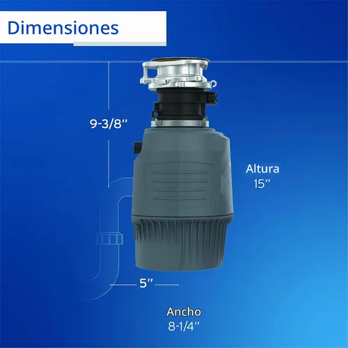 Vista 8 de InSinkErator Evolution Cover Control 3/4 HP Triturador de basura, Serie Avanzada EZ Connect Triturador de desperdicios de alimentos de alimentación