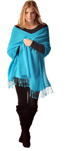 Vista 3 de Cashmere Boutique Chal de cachemira 100% pura para mujer, 36 x 80 pulgadas Angora