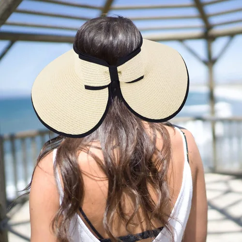 Vista 18 de Simplicity - Sombrero con protección solar UV UPF 50 para mujer, convertible en visera para playa