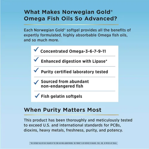 Vista 3 de Renew Life Norwegian Gold - Aceite de pescado para adultos, omega súper crítico, suplemento de aceite de pescado omega-3, sin gluten ni lácteos, 60