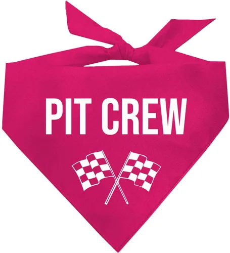 Vista 7 de Pit Crew Bandana para perro Triángulo 100% algodón Fabricado en Estados Unidos Pawty de cumpleaños tema de fiesta Carreras de coches