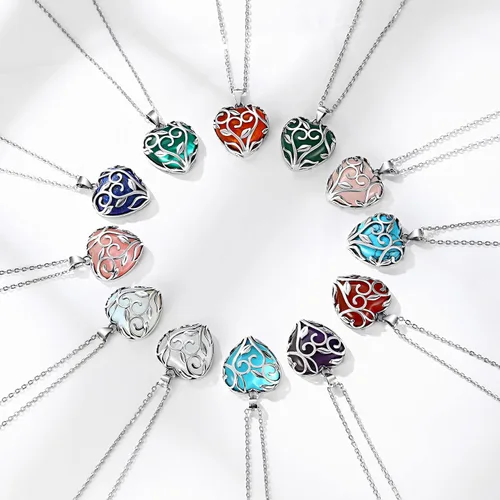 Vista 8 de Bestyle Collar de cristal curativo envuelto en árbol de la vida, colgante de piedra natal de 12 meses para parrillas de mujer, joyería de piedras
