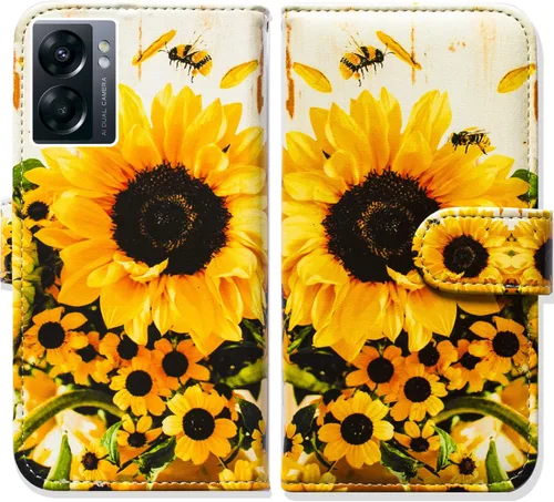 Vista 11 de Bcov Funda para OnePlus Nord N300 5G, diseño de pájaro negro y verde con tapa para teléfono con ranura para tarjeta y soporte para OnePlus Nord N300