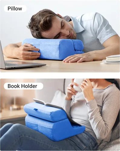 Vista 8 de UGREEN - Soporte de tableta para almohada en la cama con soporte suave para el regazo con 3 ángulos de visión ajustables, accesorios para el hogar