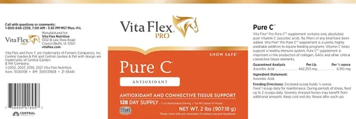 Vista 3 de Vita Flex Suplemento antioxidante Pro Pure C, 2 libras, suministro para 128