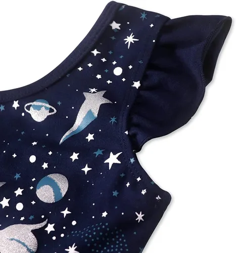Vista 7 de Leotardos de ballet de unicornio con tutú para niñas pequeñas, vestido de falda de tul de algodón para bailar
