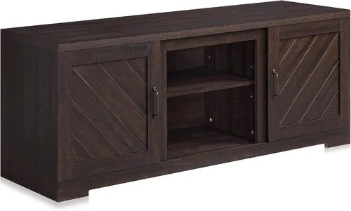 Vista 13 de BELLEZE Hilo 58" puerta de granero TV consola para televisores de hasta 65" Espresso