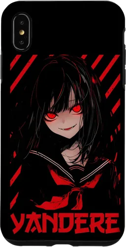Vista 11 de Funda para iPhone 16 Yandere Anime Girl Kawaii Emo Goth Otaku Anime Manga Lover