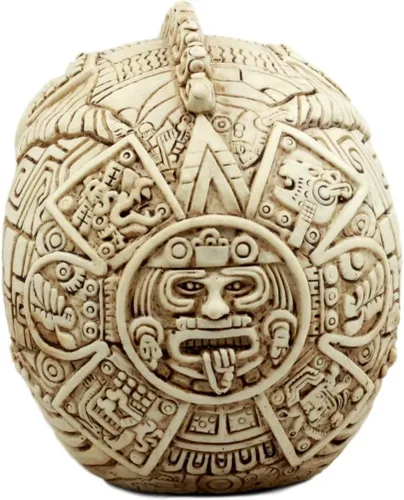 Vista 5 de Ebros Gift Estatua de calavera de cráneo de serpiente de Quetzalcóatl azteca de Halloween