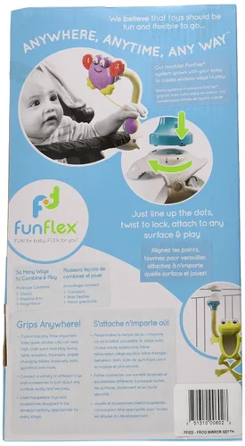 Vista 15 de FunFlex - Abrazadera en cualquier lugar Sistema de juego de juguetes para bebés flexible e intercambiable (juego de espejos de rana)