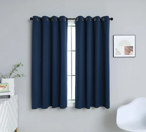 Vista 25 de INLINAS Cortinas opacas para dormitorio, aislamiento térmico, reducción de ruido, juego de 2 paneles de ahorro de energía, beige, 42 pulgadas