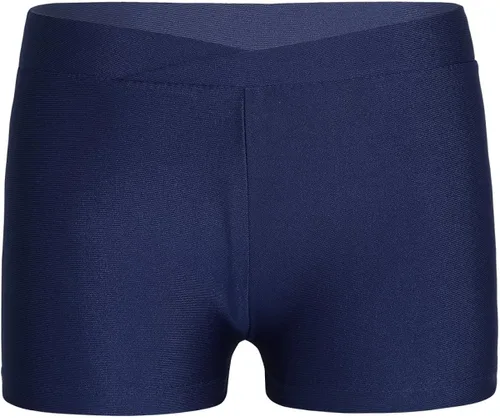 Vista 2 de ranrann Pantalones cortos de gimnasia para niños y niñas pantalones cortos deportivos de ballet y baile Pantalones cortos elásticos para bailar