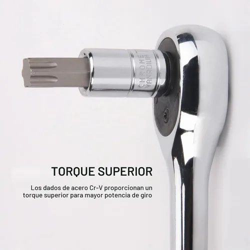 Vista 4 de CASOMAN Master Torx Bit Socket y Torx externo juego de 60 piezas, acero S2 y Cr-V, E4-E24, T6-T70, TT6-TT70, TP8-TP60