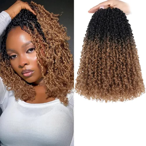 Vista 14 de COOKOO 6 pulgadas 8 paquetes Cabello de Ganchillo Pre-enrollado Yanky Twist para Mujeres Negro Natural Mini Passion Twists Pre-retorcido Cabello