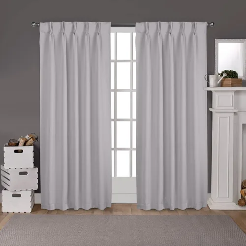 Vista 26 de Cortinas Exclusive Home Curtains, par para panel, de satén Plata