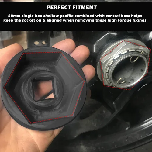 Vista 3 de Herramienta de enchufe de tuerca de eje de rueda trasera de 2.362 in para KTM Super Duke 1290/1290 R 2014-2022, herramienta de rueda trasera elimina