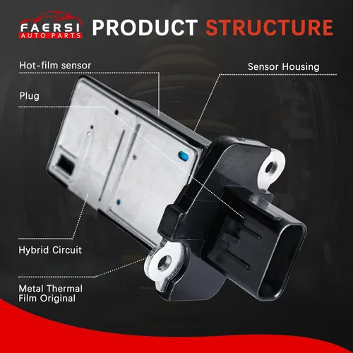 Vista 4 de Medidor de sensor de flujo de aire masivo MAF compatible con Ford con E-150 4.6L, 5.4L 2004-2014, para Ford E-150 Club Wagon 5.4L Reemplazo