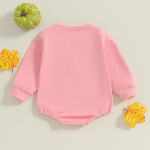 Vista 135 de Adobabirl Traje de Halloween para bebé, sudadera de fantasma, calabaza, mameluco, suéter de gran tamaño, lindo para otoño e invierno